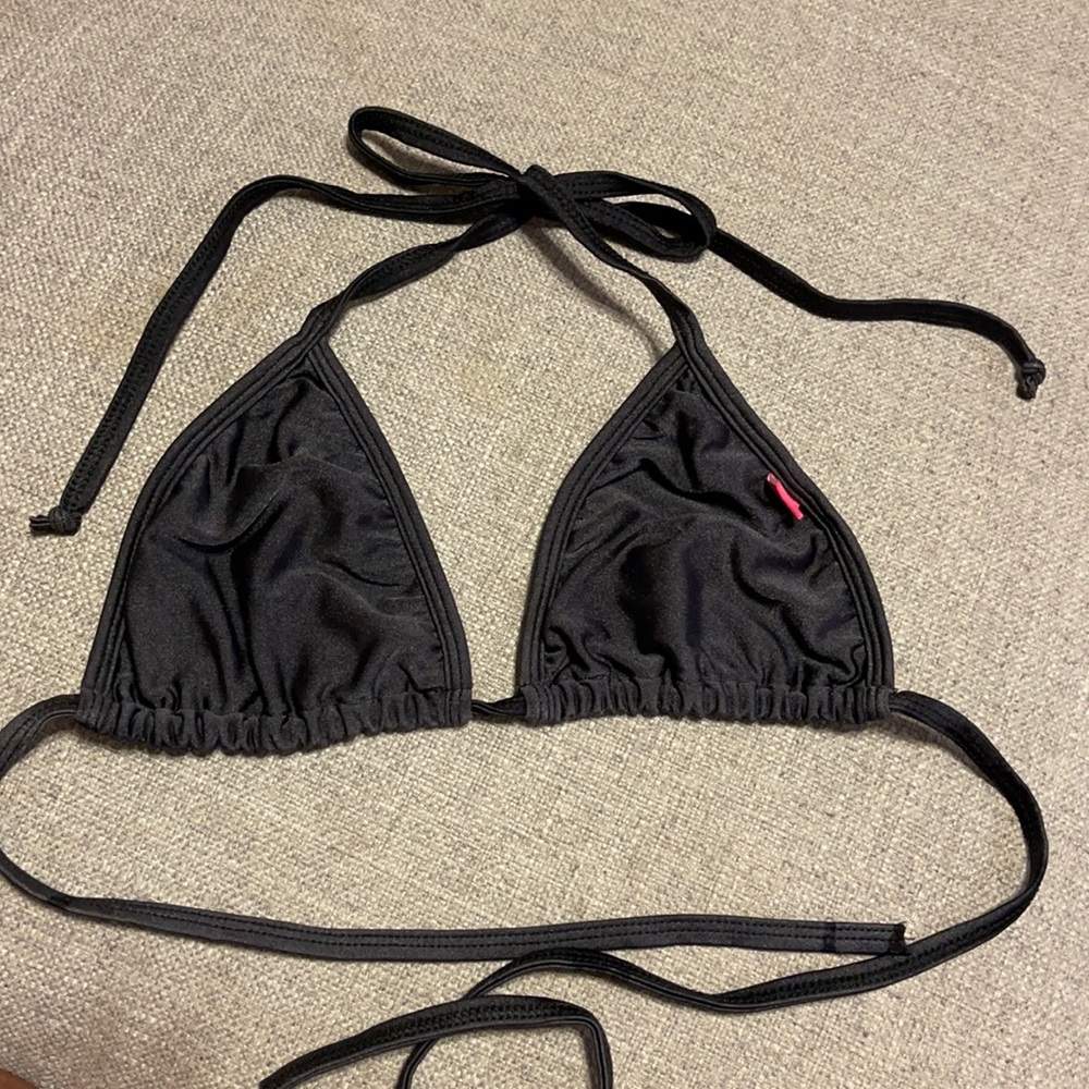 Chynna Dolls black triangle bikini top.